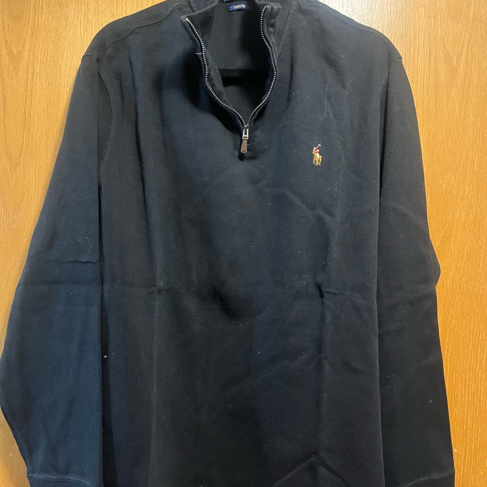 Ralph Lauren Black Zip-Up Sweater for Men